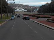 Parliament House building in Canberra