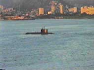 submarine in Rio Harbor
